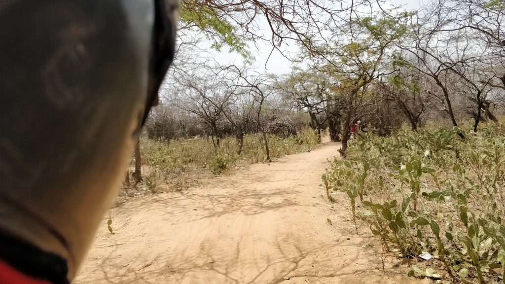 Taking a motor bike to a Rancharia in La Guajira.