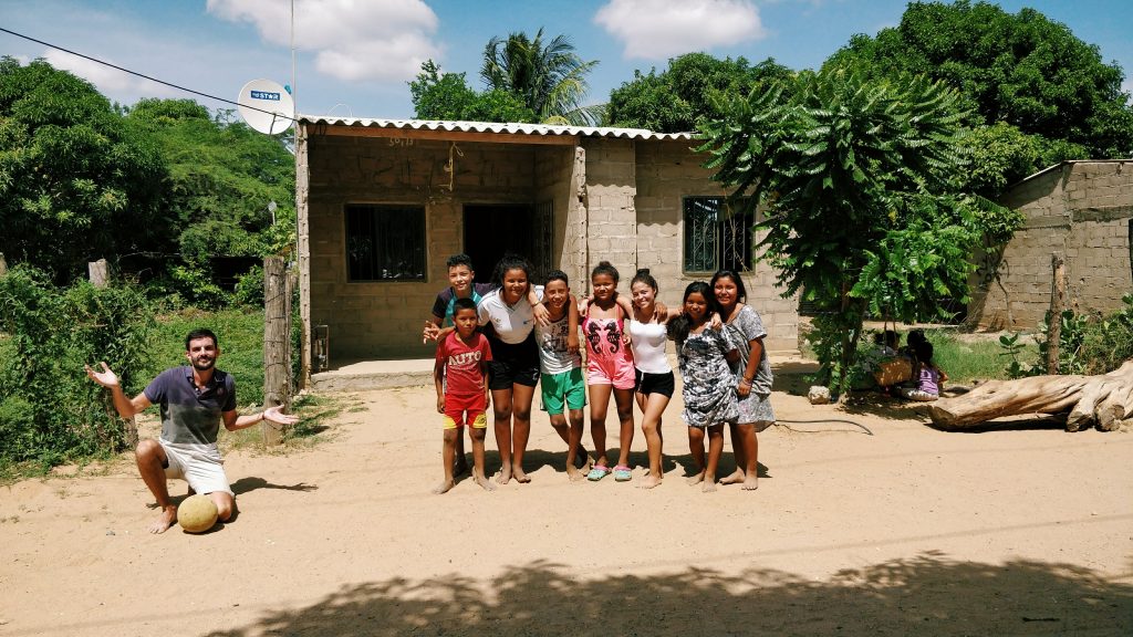 Playing football with the community in Riohacha.